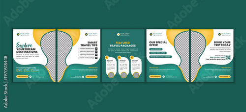 Travel Tour Advertising Template With Destination Showcase And Offer Layout