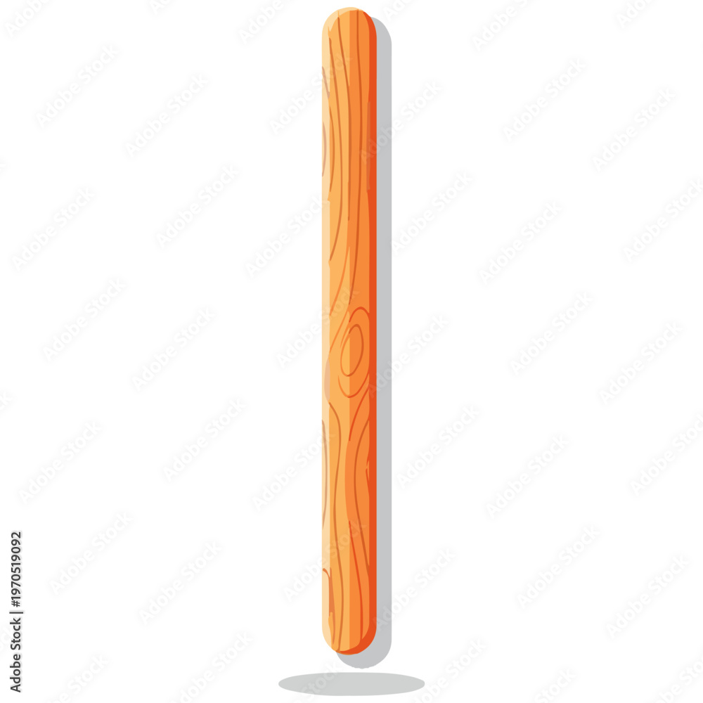 Obraz premium Flat Design Wooden Popsicle Stick Vector Illustration