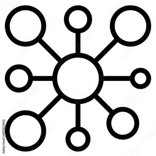 Molecule icon vector graphic illustration. Suitable for website design, app, template.