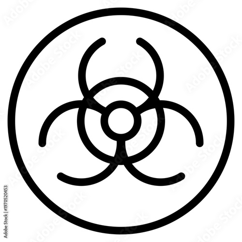 Biohazard icon vector graphic illustration. Suitable for website design, app, template.