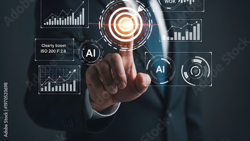 AI technology and business analytics dashboard