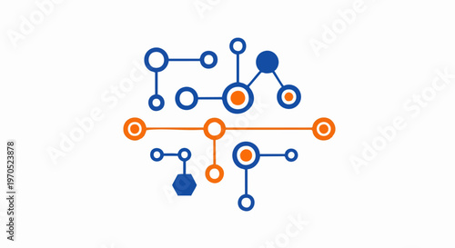 Abstract Network Graphic Showing Interconnected Nodes.
