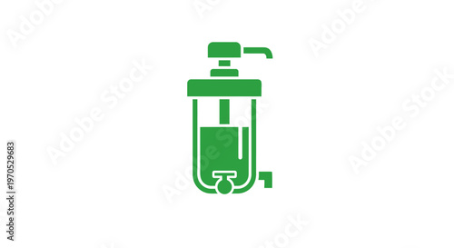 Green Hand Sanitizer Dispenser Bottle.