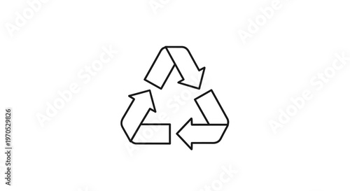 Recycling symbol made of arrows.