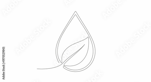 Simple line drawing of a leaf.