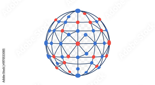Global Network Connectivity Abstract Sphere Globe Concept Icon