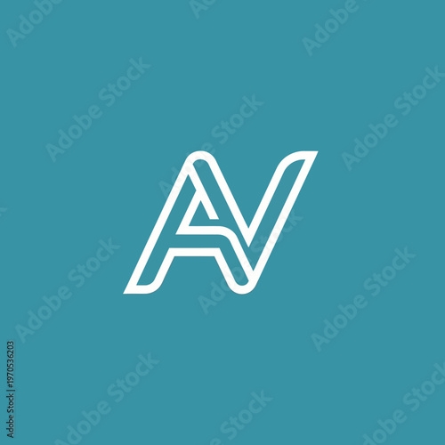 Modern Abstract Letter A and V Monogram Logo Design.