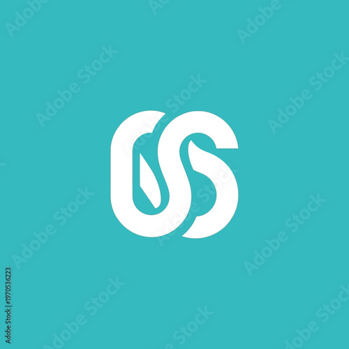 Modern Abstract Logo Design Featuring Intertwined White Letters CS.