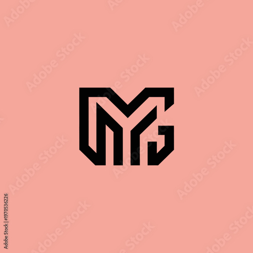 Modern Monogram MG Logo Design.