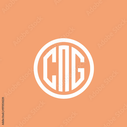 Monogram Circle Logo Design with Letters CIG.