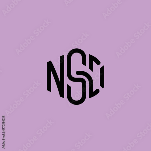 Monogram Logo Design Featuring Intertwined Letters N, S, and I.