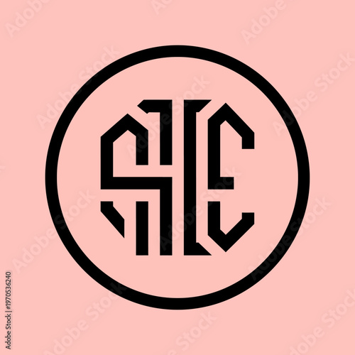 Monogram Logo Design Featuring Intertwined Letters S, I, and C.