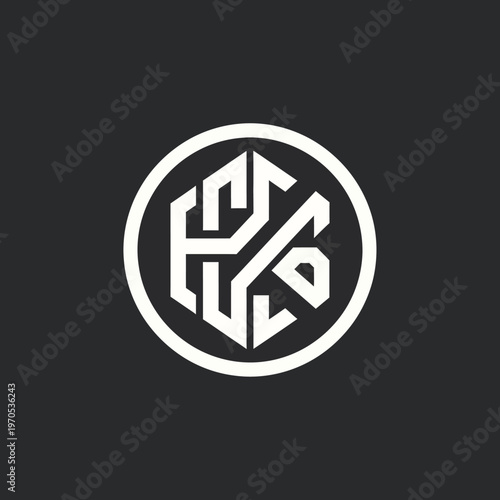 Monogram Logo Design of Letters H, E, K, S Intertwined.