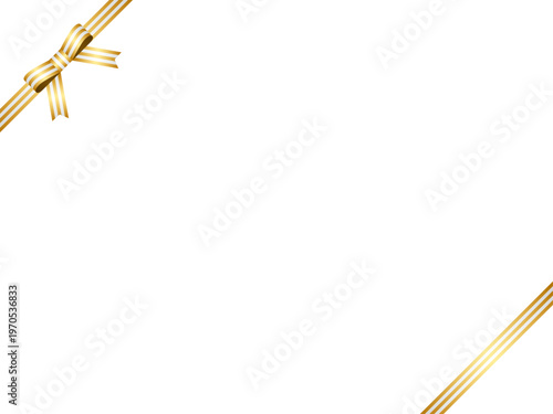 リボン蝶、縞、斜F、m1金