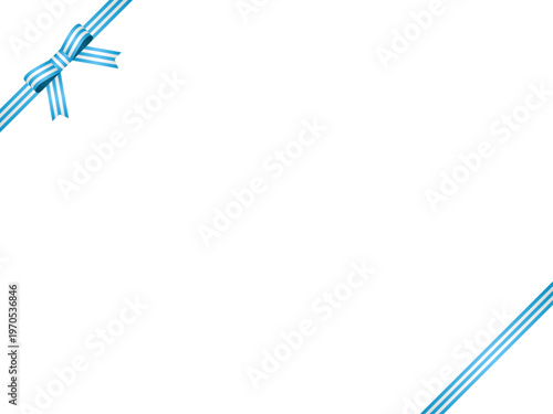 ボン蝶、縞、斜F、m5水色