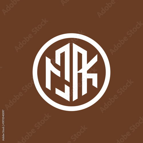 Monogram Logo Design Featuring Interlocking Letters MK.