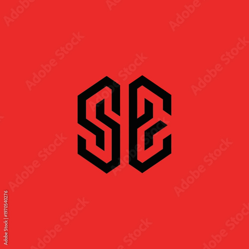 Geometric Monogram SE Logo Design.