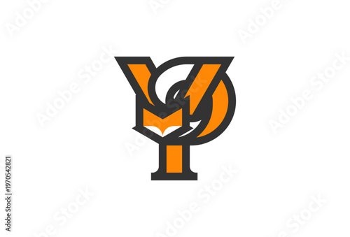 Letter Y Fox Logo, Fox with Letter Y combination, Fox Logo Design, vector illustration