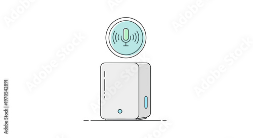 Wireless router with antenna symbol.
