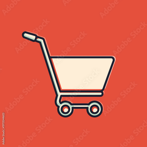 Shopping cart icon with wheels 3.