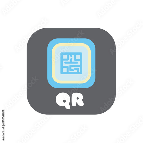 改札のQRコードリーダーのイラスト