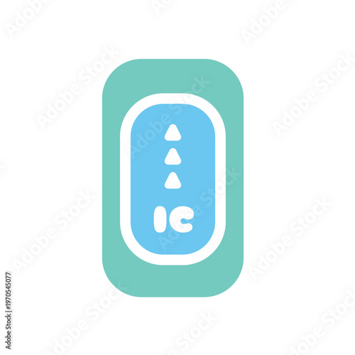 改札のICカードリーダーのイラスト