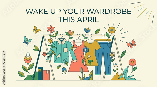 Spring Wardrobe Refresh With Flowers And Clothes