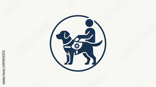 Service Dog Icon Guide Dog  Person Symbol