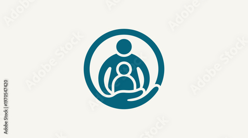 Abstract Logo Representing Family Care and Support