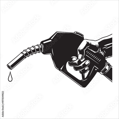 Fuel Nozzle Pump Icon Petrol Station Equipment Vector