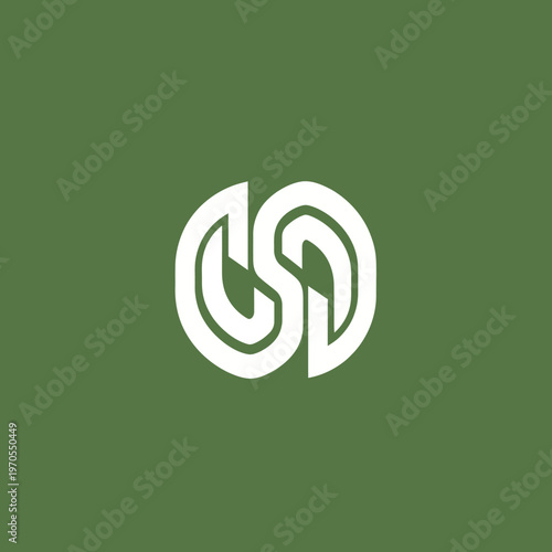 Abstract Circular Symbol with Interlocking Shapes.