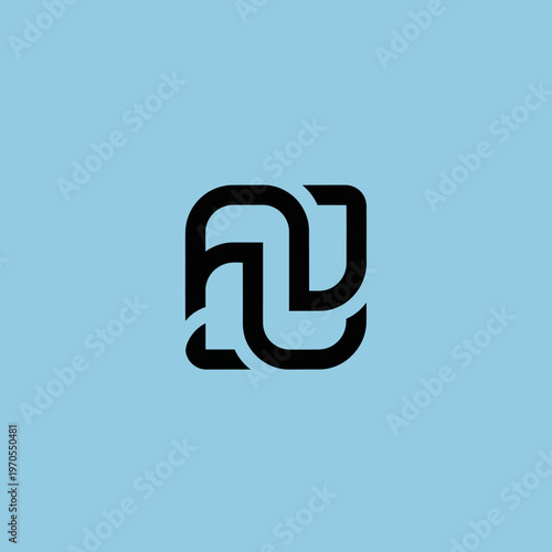 Abstract Interlocking Geometric Shapes Logo Design.