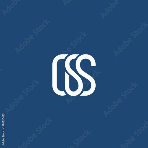 Abstract Interlocking CSS Letters Logo Design.