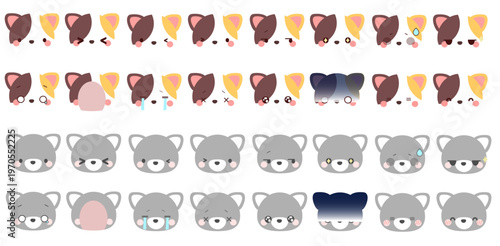 喜怒哀楽表情イラストセット