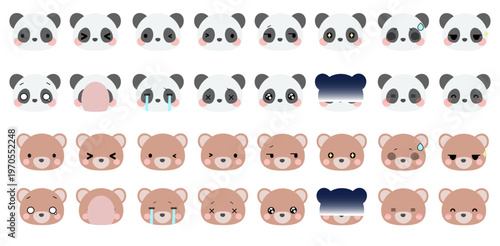 喜怒哀楽表情イラストセット