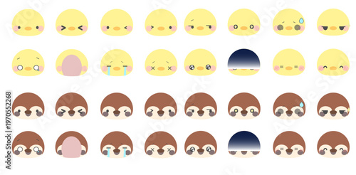 喜怒哀楽表情イラストセット