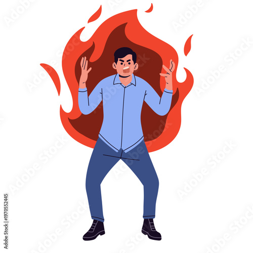 Flat vector illustration depicting angry people expressing frustration, arguments, and emotional outbursts. ideal for mental health topics, conflict communication, stress, and social issues.