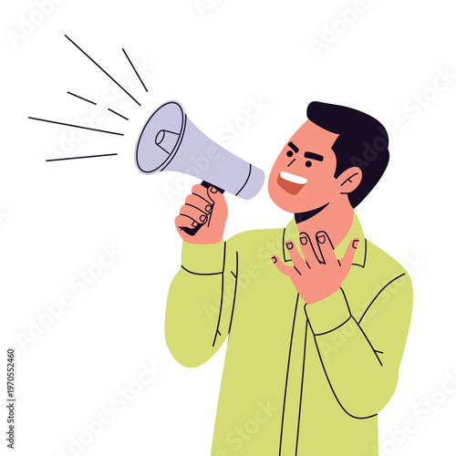 Flat vector illustration depicting angry people expressing frustration, arguments, and emotional outbursts. ideal for mental health topics, conflict communication, stress, and social issues.