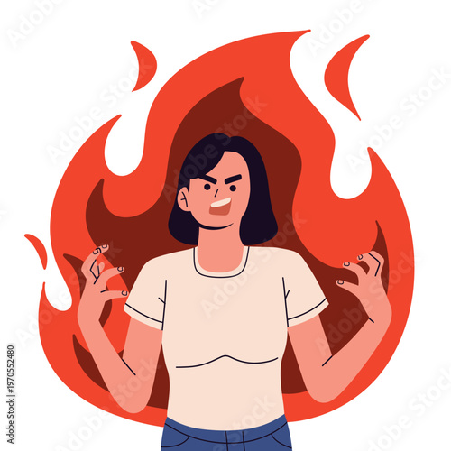 Flat vector illustration depicting angry people expressing frustration, arguments, and emotional outbursts. ideal for mental health topics, conflict communication, stress, and social issues.