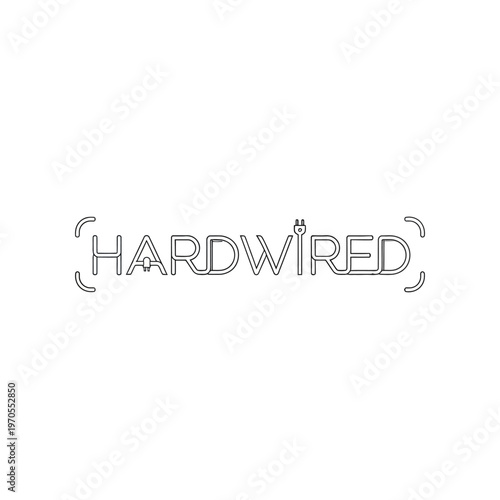 Hardwired Logo Design with Unique Typography.