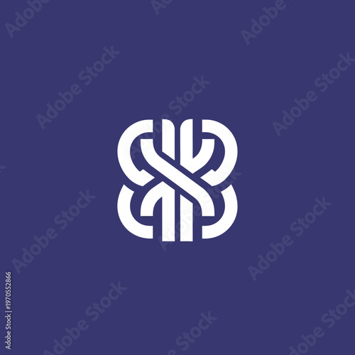 Interlocking Abstract Geometric Symbol Design.