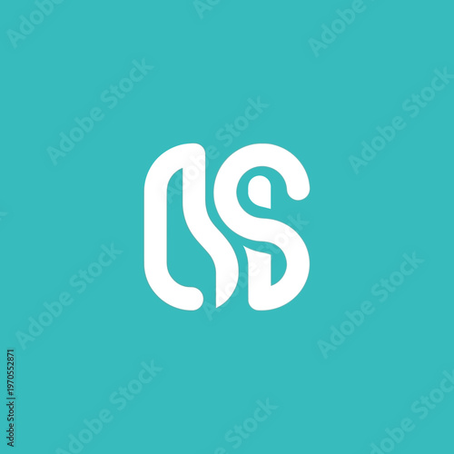 Modern Abstract Logo Design Featuring Intertwined Letters CS.