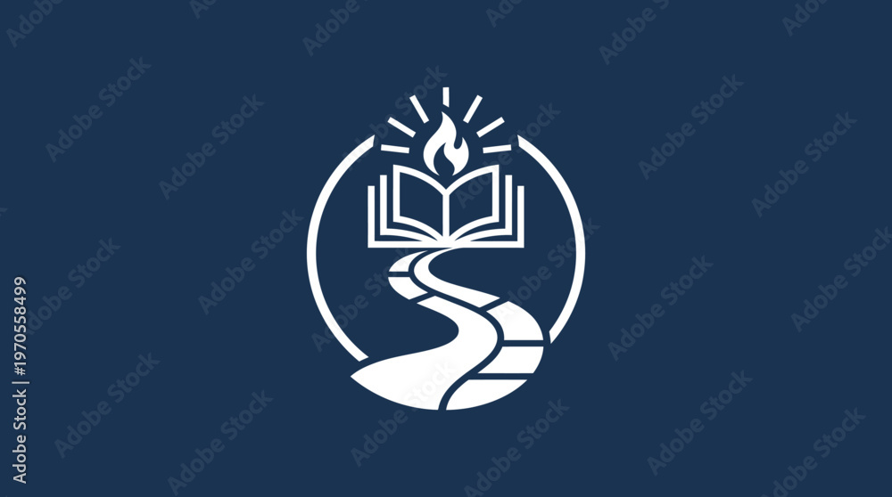 Fototapeta premium Symbolic Logo of Knowledge and Enlightenment