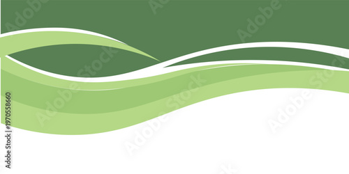 Abstract green banner background. Graphic design banner pattern background template with dynamic curve shapes