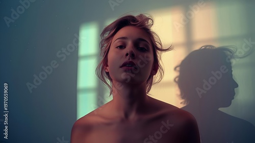 Colorful Shadow Portrait with Gradient Light