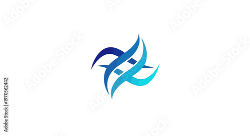 An abstract blue and white vector logo design element featuring a wave silhouette and bird icon for a professional business nature brand Free Download An abstract blue and white vector logo design element featuring a wave silhouette and bird icon for a professional business nature brand - GFXLoad
