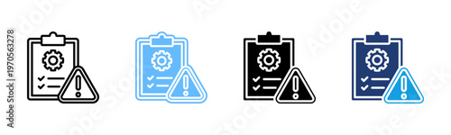 Risk Management icon multiple style collection