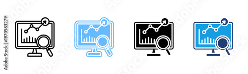 Performance Tracking icon multiple style collection