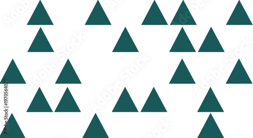 Collection of green triangular shapes.