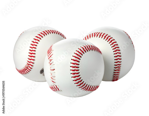 Three white balls with red stitching (1)